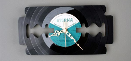 Clock made from Vinyl