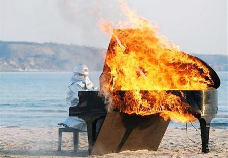 Burning Piano