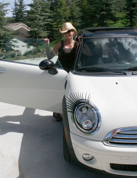 Eyelashes on a Car