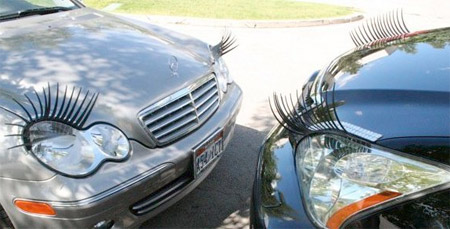 Eyelashes on Cars