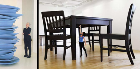 Giant Table and Chairs Art Installation from 3 For Life