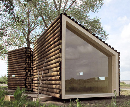 Log Cabin with Modern Interior