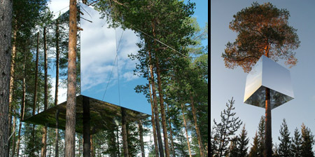 Mirrored Tree Hotel in Sweden