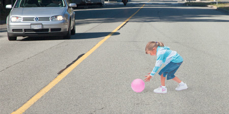 3D Illusion used to Slow Down Traffic