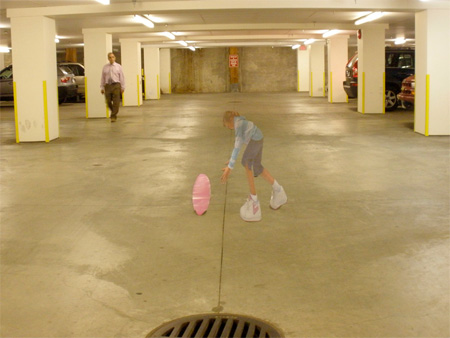 3D Girl on a Pavement