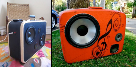 Suitcases Turned Into Speakers