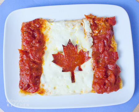 Canada Flag Pizza