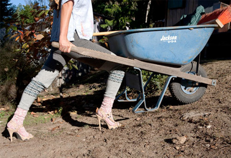 Gardening in High Heel Shoes