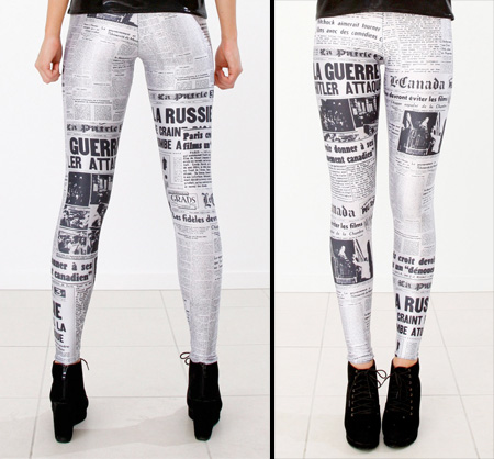 Newspaper Leggings