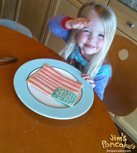 American Flag Pancakes