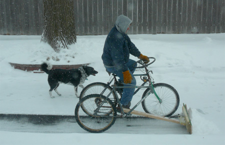 Snow Plow Bike