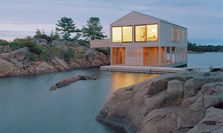 Floating Home at Night