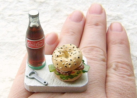 Coca Cola and Bagel Sandwich Ring