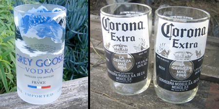 Bottles Transformed Into Glasses