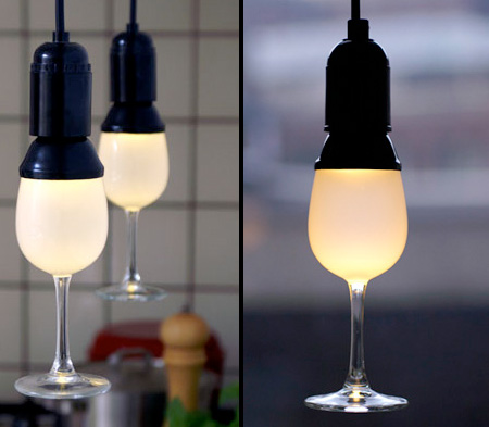 Wine Glass Lamp