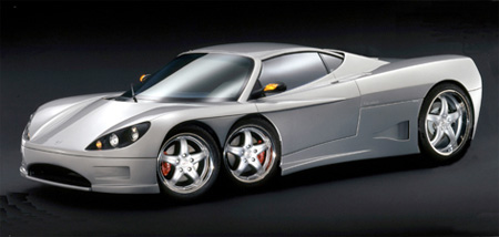 Six Wheeled Supercar