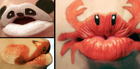 Animals Painted on Lips