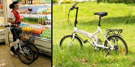 Bike Transforms into a Shopping Cart
