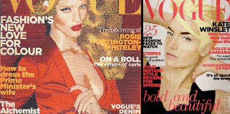 Hand Stitched Vogue Covers