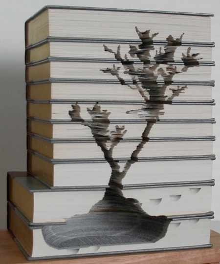Stacked Books Carving