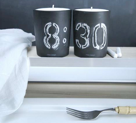 Chalkboard Candles