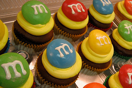 MandMs Cupcakes