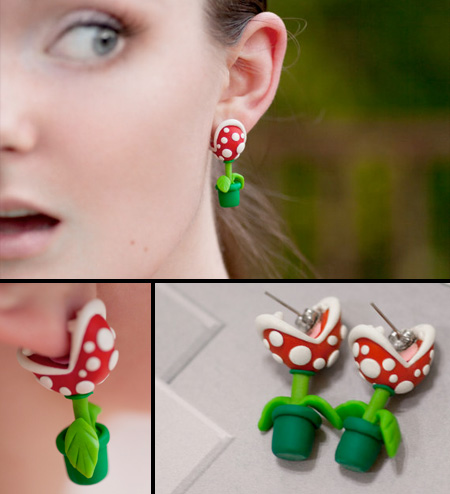 Piranha Plant Earrings