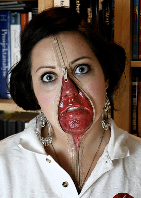 Zipper Face Costume