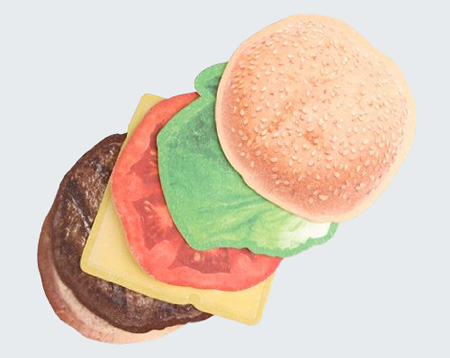 Cheeseburger Coasters