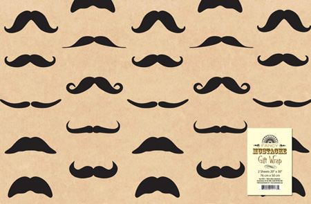 Mustache Wrapping Paper