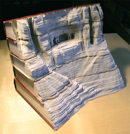 Carved Book Landscapes