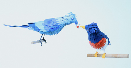 Birds made of Paper