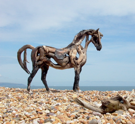 Driftwood Horse Sculpture