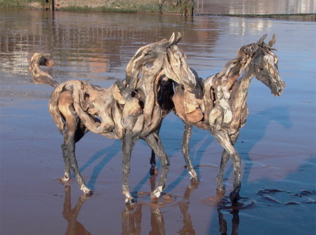 Driftwood Horses by Heather Jansch