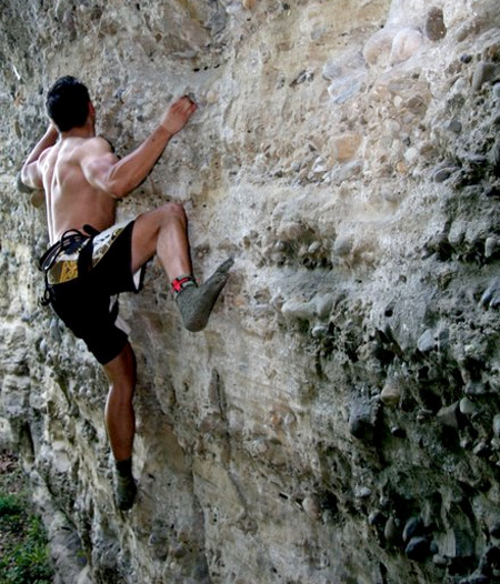 Rock Climbing in Socks