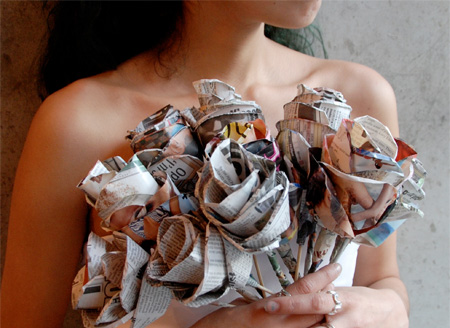 Newspaper Roses