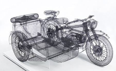 3D Wire Motorcycle