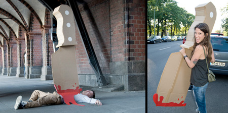 Giant Knife Street Art