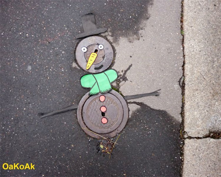 Snowman Street Art