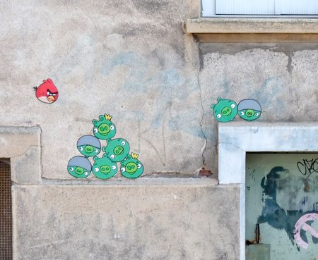 Angry Birds Street Art