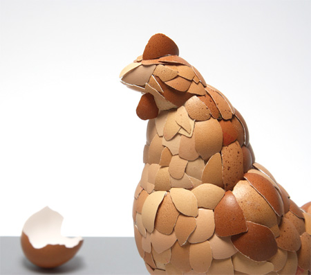 Chicken Made from Eggshells