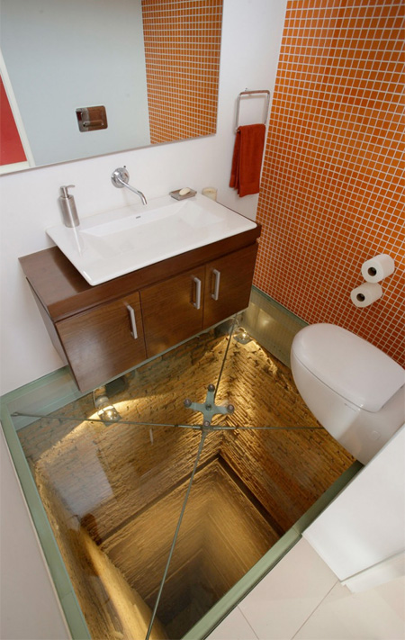 Bottomless Elevator Bathroom