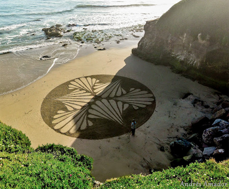 Sand Drawings by Andres Amador