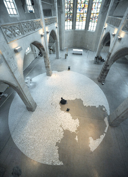 Salt Drawing by Motoi Yamamoto