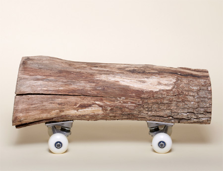 Wood Log Skateboard