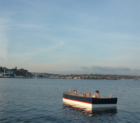 Boat with Hot Tub