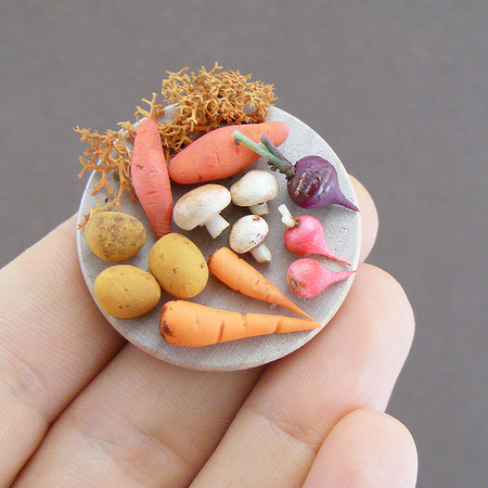 Miniature Food Sculptures by Shay Aaron