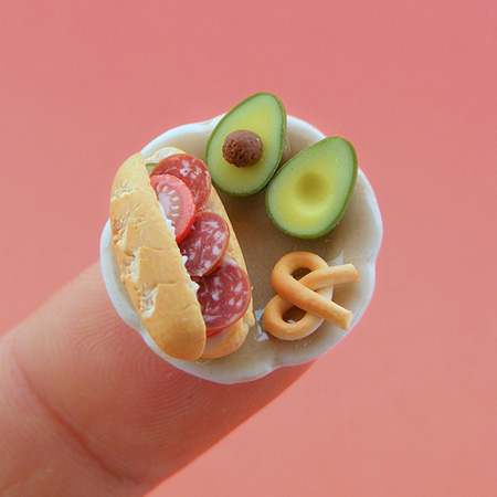 Tiny Food Sculptures by Shay Aaron