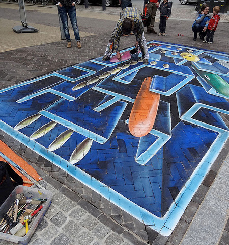 Pac-Man 3D Street Art