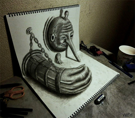 3D Pencil Drawings